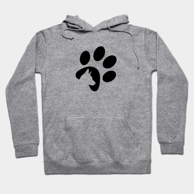 Dog Love Paws Pet Cute Funny Gift Modern Animals Hoodie by Kibo2020